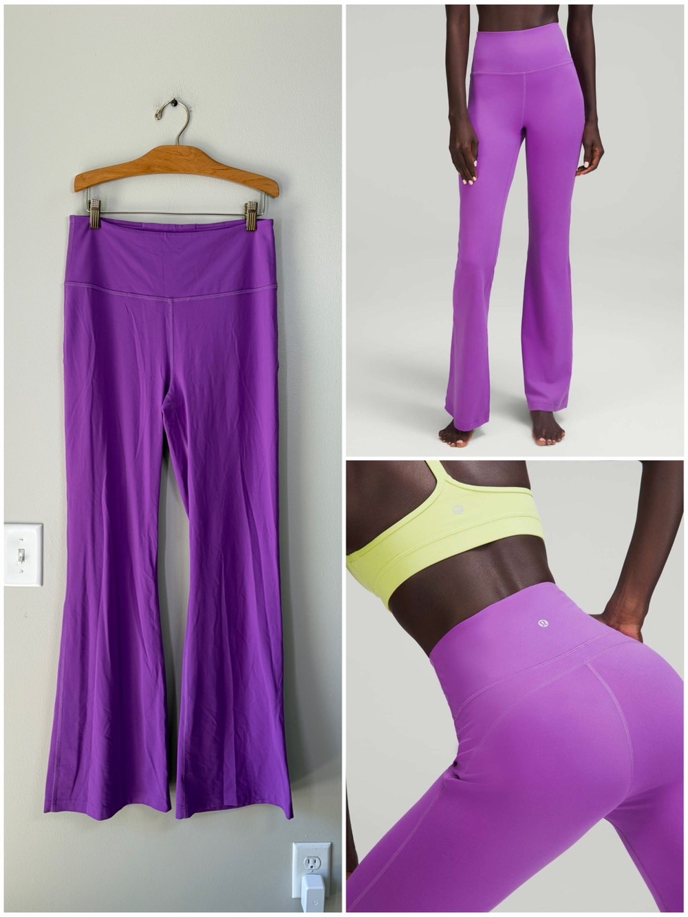 Lululemon Groove Nulu Super-High-Rise Flared Pants Leggings in Moonlight Magenta